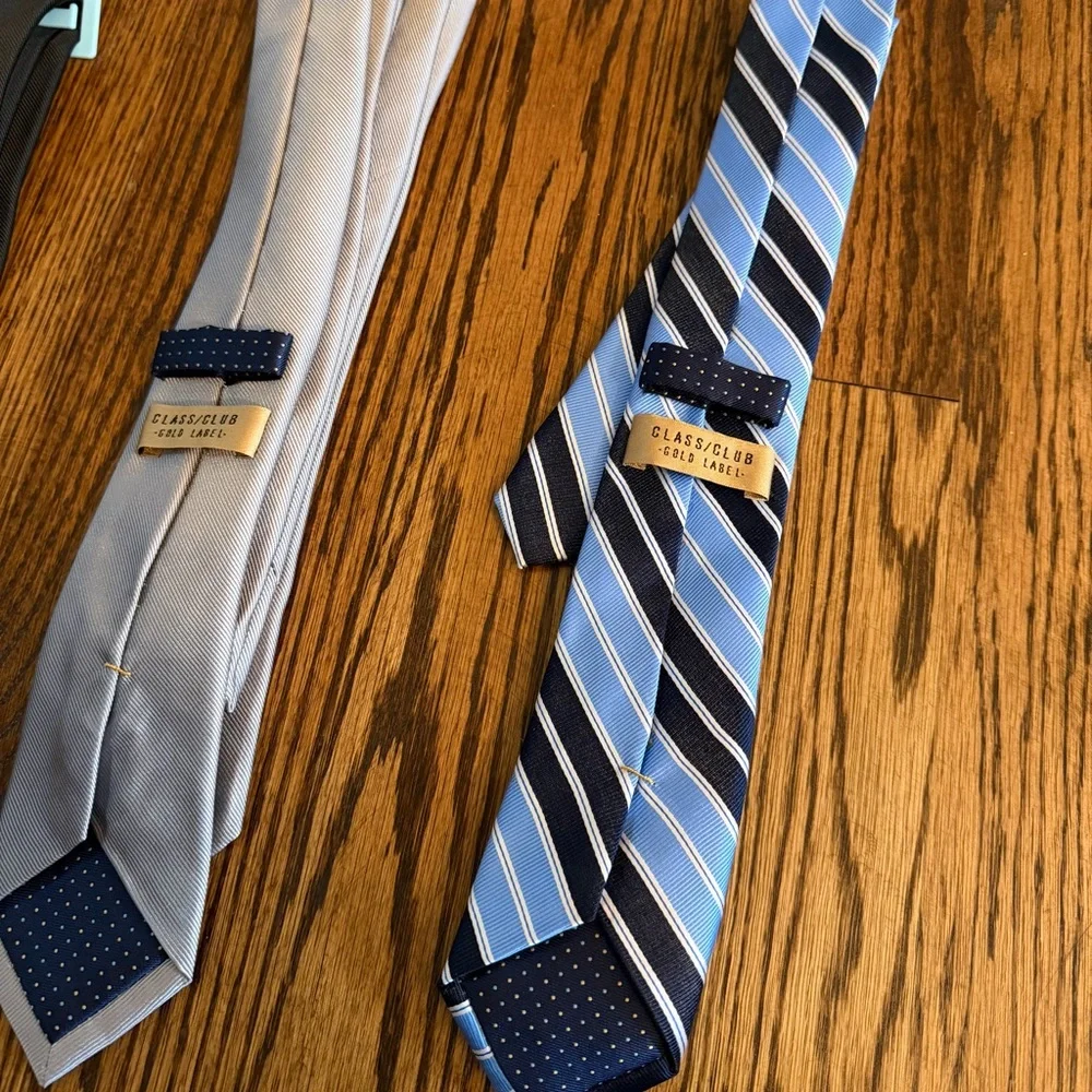 Class Club Blue Black Gray Tie LOT